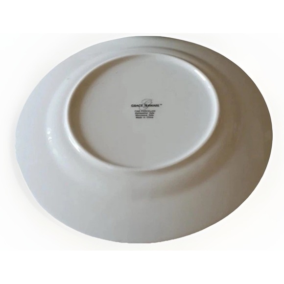 Set of 4 Grace's Teaware Pink Floral Design 8" Salad Dessert Plates New Cottage - Picture 3 of 4